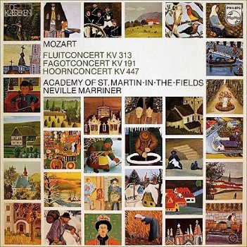 LP - Mozart Fluit, Fagot en hoornconcert - 0