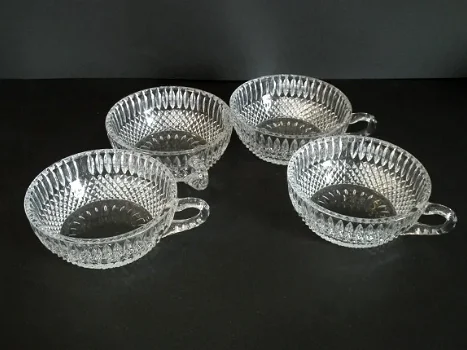 4 mooie glazen bowl schaaltjes - 1