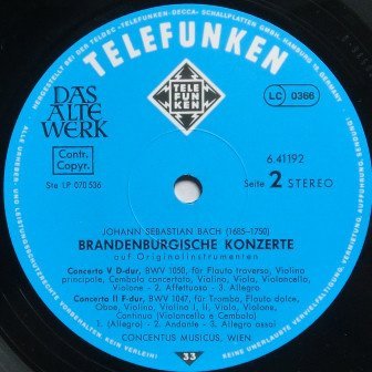 BACH Brandenburgische Konzerte 2, 5, 6 - Concentus Musicus Wien - 1