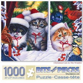 Bits and Pieces - Christmas Cats in the Window - 1000 Stukjes - 2