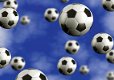 Voetbal fotobehang blauw, diverse afmetingen *Muurdeco4kids - 2 - Thumbnail