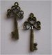 bedeltje/charm sleutel : sleutel 24 brons - 32 mm (nog 30) - 1 - Thumbnail