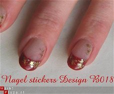 3D goud Nagel stickers Design B0 18 NAIL ART KERST sterretje