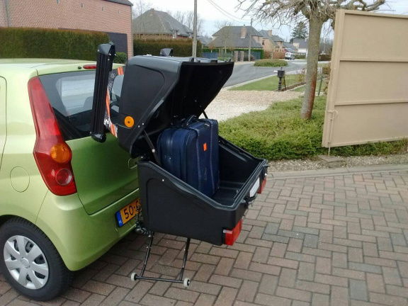 TOWBOX v1 trekhaakkoffer bagage op de trekhaak! Bespaar 14% brandstof! - Afbeelding 3
