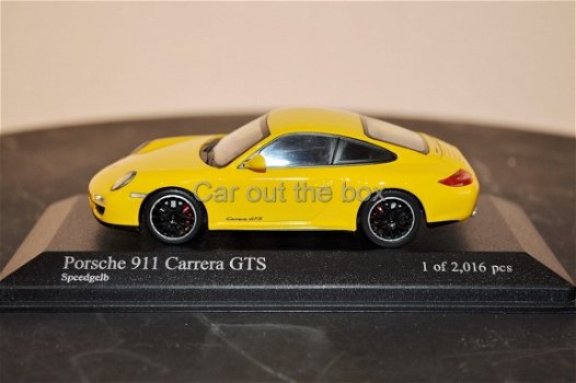 Porsche 911 (997 II) Carrera GTS geel 1:43 Minichamps - 2