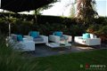 Lounge stoel lounche fauteuil set zetel tuin terras wit nieuw. - 3 - Thumbnail