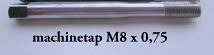 Metrisch Fijn Machinetap M 8 x 0,75 - 1 - Thumbnail