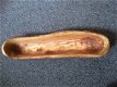 Olijfhouten stokbrood schaal/broodmand - 2 - Thumbnail