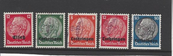 Historie Duitse Rijk, postzegels van het bezette Elsass en Lotharingen - 1