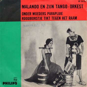 Malando En Zijn Tango-Orkest ‎: Onder Moeders Parapluie (1966) - 1