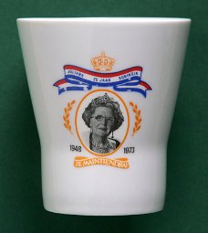 Beker Juliana 25 jaar Koningin 1948-1973