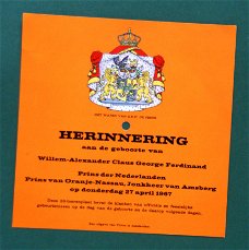 7"-Single Herinnering aan geboorte Willem-Alexander