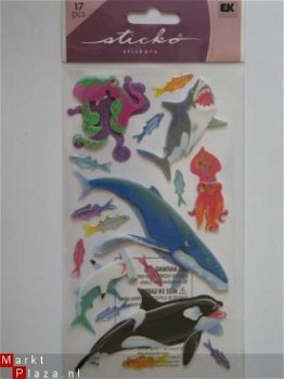 sticko dimensional sharkes, whales & octopus - 1