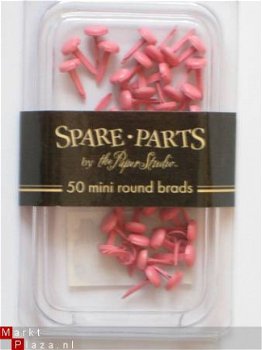 spare-parts mini round brads pink - 1