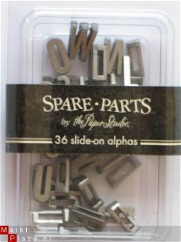 spare-parts slide on alphas antique silver - 1