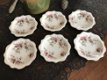 • 6 Petit Four schaaltjes lavender Rose geschubde rand ! - 1 - Thumbnail