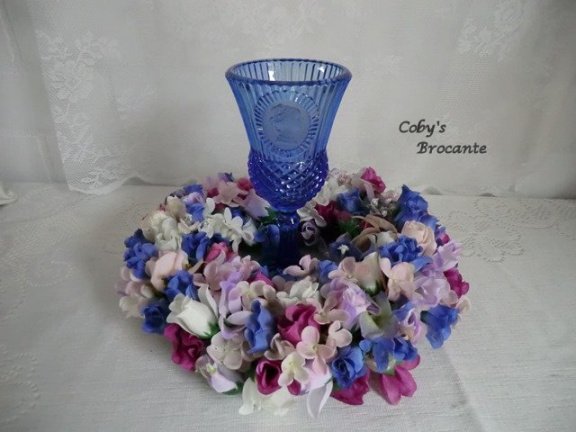 Blauw glas met camee afbeelding - Afbeelding 2