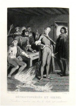 Faust 1847 Goethe 1e Franse editie met platen Johannot - 6
