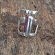 Zilveren ring met dubbel steen - 4 - Thumbnail