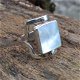 Zilveren ring met dubbel steen - 7 - Thumbnail