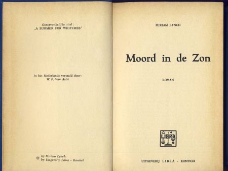 MIRIAM LYNCH**MOORD IN DE ZON**A SUMMER FOR WITCHES**BLAUWE - 2