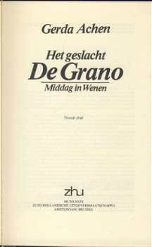 GERDA ACHEN**HET GESLACHT DE GRANO**NOLLE-OOMKENS*ZHU STOK - 2