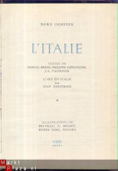 DORE OGRIZEK**L'ITALIE*1949*MARCEL BRION+LEFRANCOIS+VAUDOYER - 2