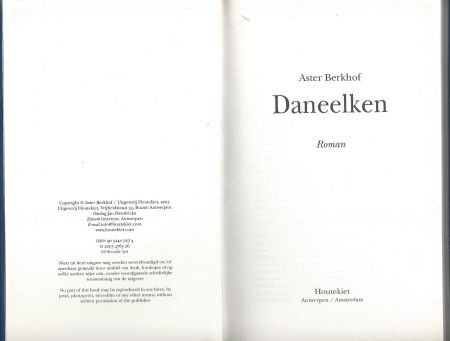 ASTER BERKHOF**DANEELKEN**NIEUWE HOUTEKIET BOEKBAND - 3