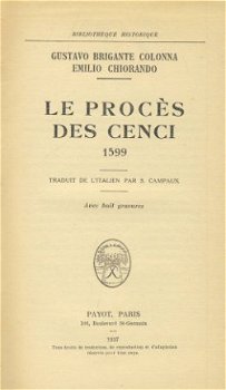 GUSTAVO BRIGANTE COLONNA EMILIO CHIORANDO*LE PROCES DES CENC - 3