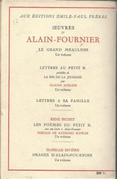 ALAIN-FOURNIER**LE GRAND MEAULNES**JUILLET 1950** - 2