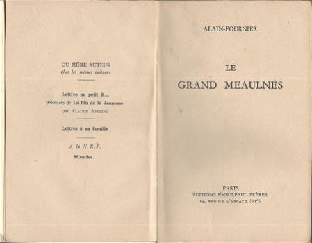 ALAIN-FOURNIER**LE GRAND MEAULNES**JUILLET 1950** - 3