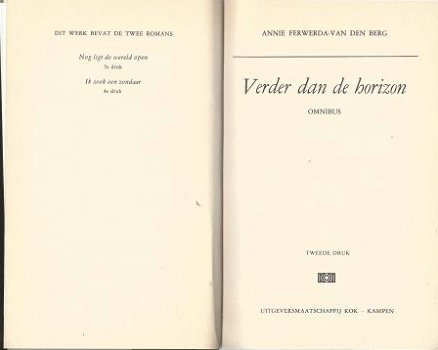 ANNIE FERWERDA-VAN DEN BERG**VERDER DAN DE HORIZON**KOK-KAMP - 5