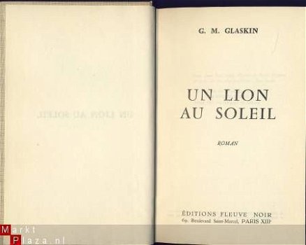 G. M. GLASKIN**UN LION AU SOLEIL**ED.FLEUVE NOIR 1964 - 2