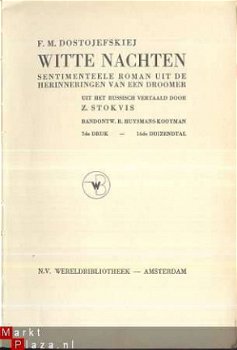 F. M. DOSTOJEFSKIEJ***WITTE NACHTEN***VERTAL. STOKVIS** - 2