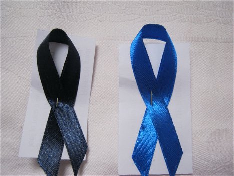 donkerblauwe lintjes dark blue ribben ME / MCS - 1