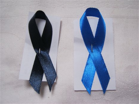 donkerblauwe lintjes dark blue ribben ME / MCS - 2