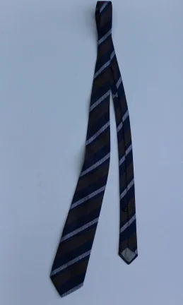Stropdas blauw/grijs/bruin gestreept - nr. 1