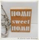 Houten klos sloophout Home sweet Home grijs 21x16cm (6cm dik) - 1 - Thumbnail