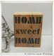 Houten klos sloophout Home sweet Home grijs 21x16cm (6cm dik) - 2 - Thumbnail