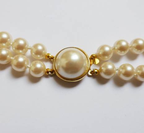 Dubbele geknoopte glasparelketting (433) - Afbeelding 2