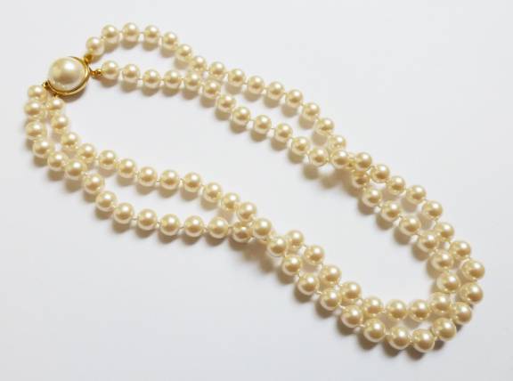 Dubbele geknoopte glasparelketting (433) - Afbeelding 3