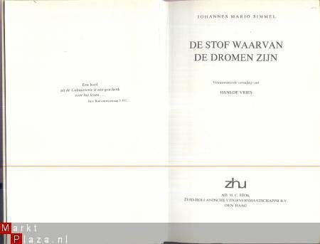JOHANNES MARIO SIMMEL*DE STOF WAARVAN DE DROMEN ZIJN*WITTE - 2