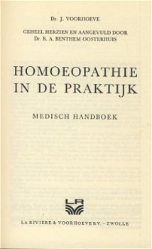 DR. J. VOORHOEVE**HOMOEOPATHIE IN DE PRAKTIJK**MEDISCH HANDB - 2