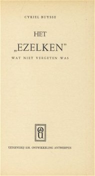 CYRIEL BUYSSE**HET EZELKEN**STEVIGE KARTONNEN HARDCOVER - 2