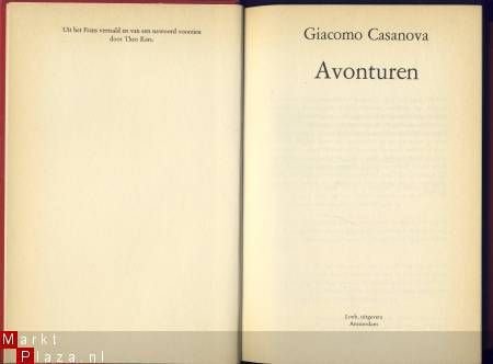 GIACOMO CASANOVA**AVONTUREN IN VENETIE**LOEB-HARDCOVER** - 7