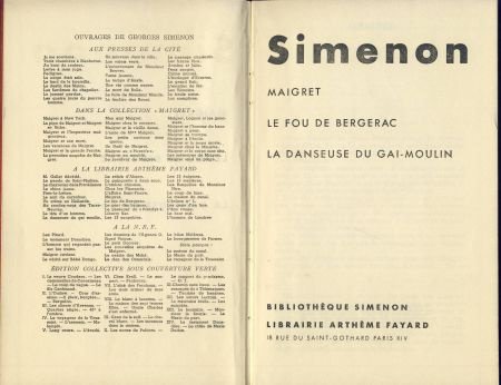GEORGES SIMENON**1.MAIGRET+.LE fOU DE BERGERAC+LA DANSEUSE D - 2