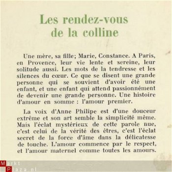 ANNE PHILIPE**LES RENDEZ-VOUS DE LA COLLINE**JULLIARD HARDCO - 6