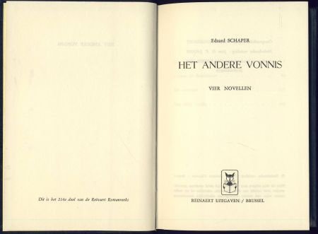 EDZARD SCHAPER*HET ANDERE VONNIS*VIER NOVELLEN*SCHATTENGERIC - 7