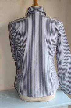 Blouse, blauw/wit gestreept - maat 38 - 3