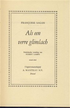 FRANCOISE SAGAN**ALS EEN VERRE GLIMLACH**TEXTUUR LINNEN - 4